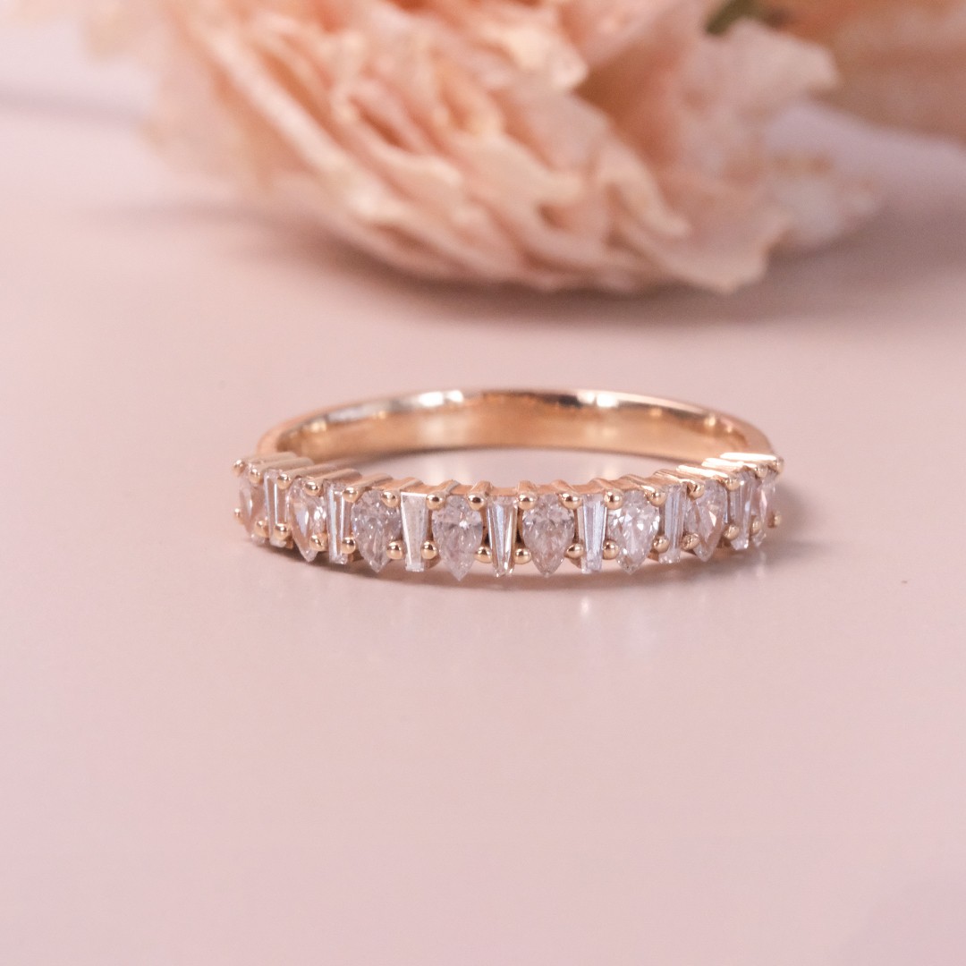 0.37 Karat Trapez Damla Pırlanta Yüzük - DVS Diamonds