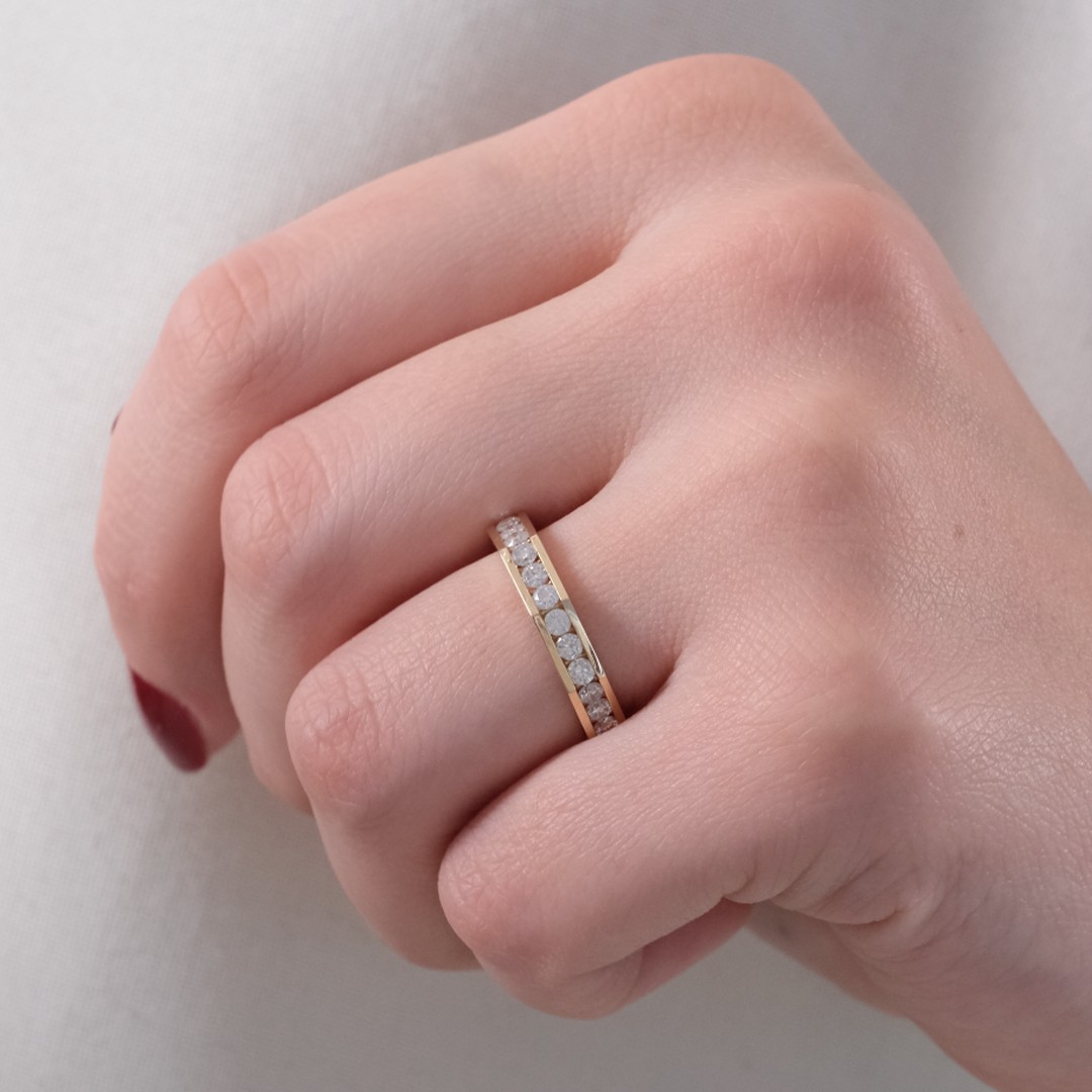 0.80 Karat Bombeli Pırlanta Alyans Yüzük - DVS Diamonds